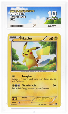 2011 Black & White Pikachu 115 ACE 10