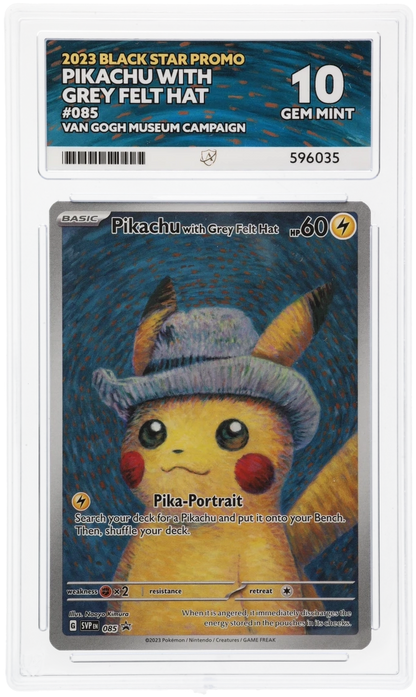 2023 Black Star Promo Pikachu With Grey Felt Hat ACE 10
