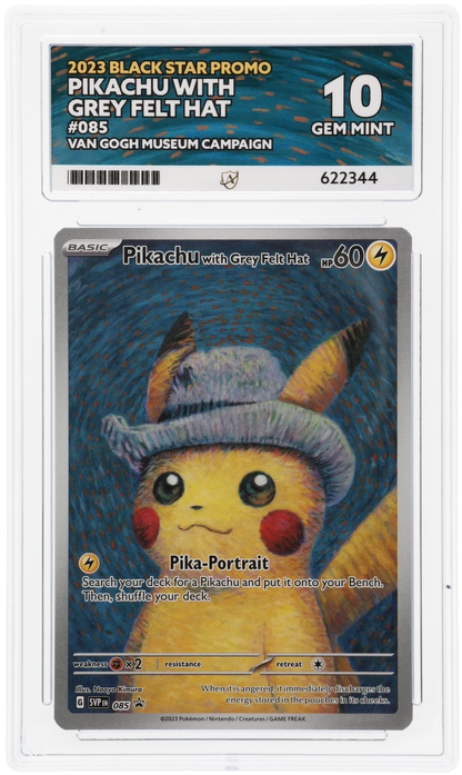2023 Black Star Promo Pikachu With Grey Felt Hat ACE 10